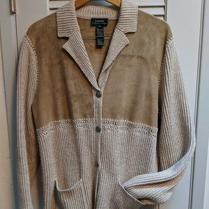 Suede and Knit Jacket RALPH LAUREN